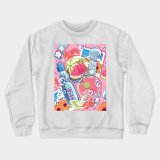 The kawaii set of the Japanese summer drinks and things Crewneck Sweatshirt